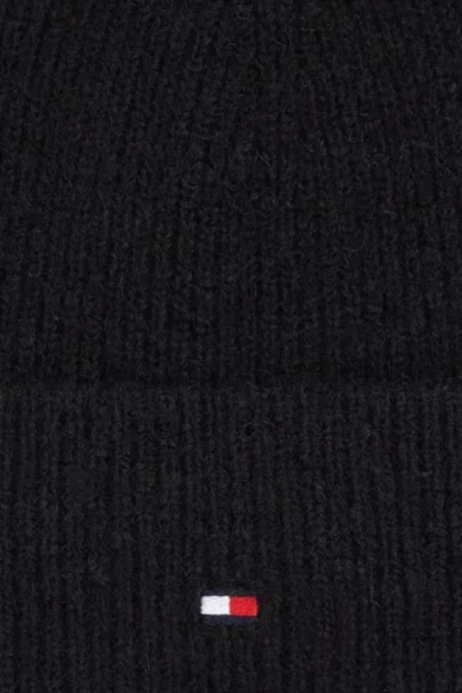 TOMMY HILFIGER Black wool blend cap