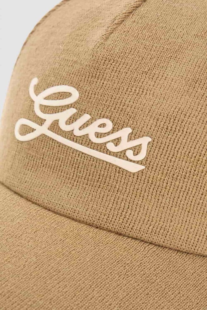 GUESS Beżowa czapka z daszkiem Baseball Cap