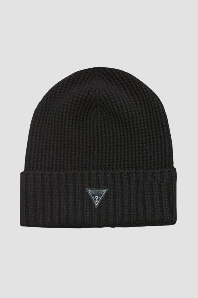 GUESS Black Hat and Scarf Beanie Box Set