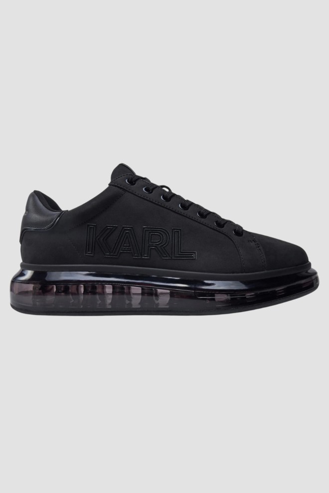 KARL LAGERFELD Black KAPRI KUSHION Deco Line Lo Lace sneakers