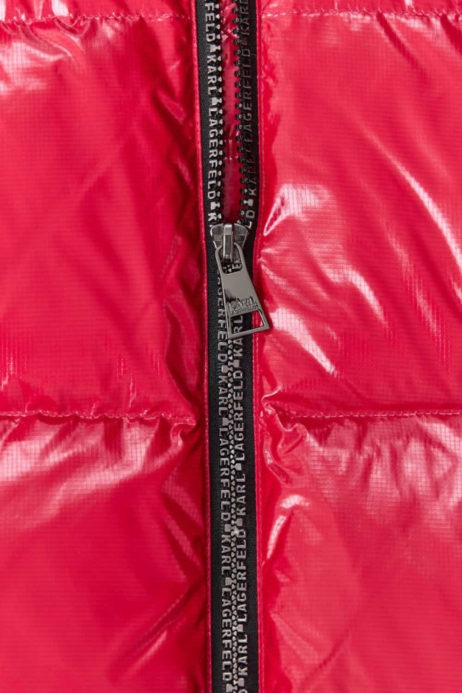 KARL LAGERFELD Jachetă roșie cu glugă pentru femei