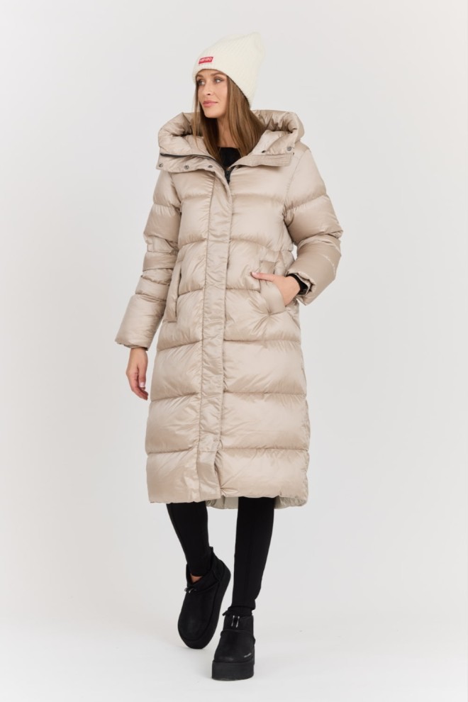 HETREGO Beige Women's Karen Woman Quilted Down Coat