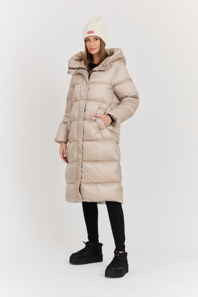 HETREGO Beige Women's Karen Woman Quilted Down Coat