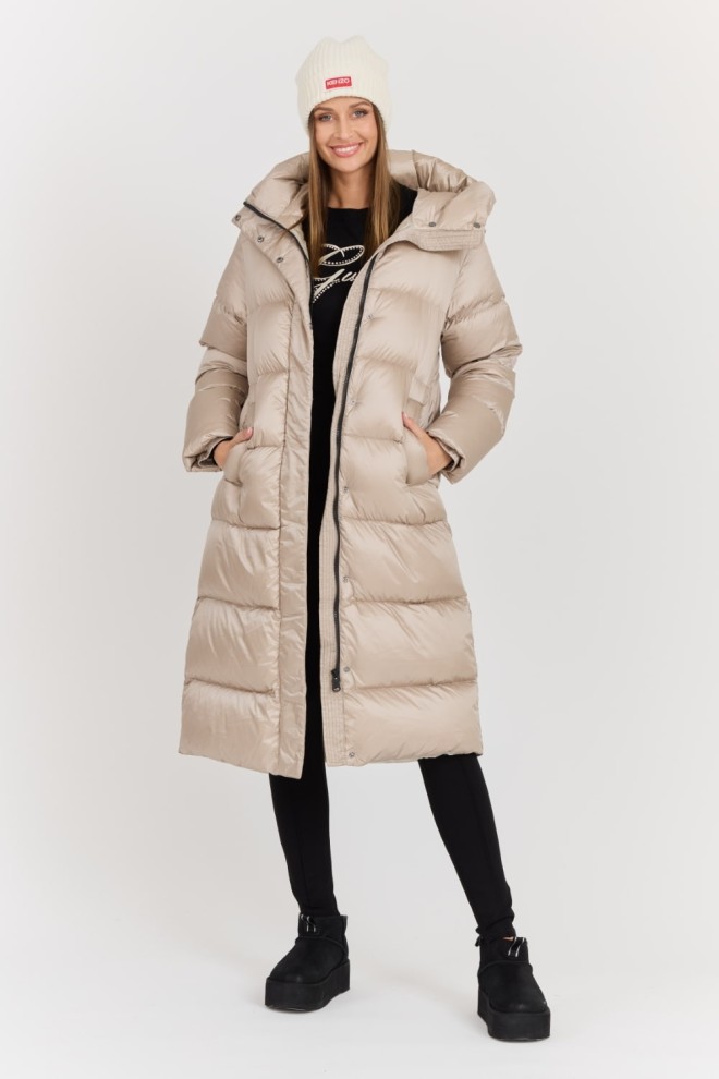 HETREGO Beige Women's Karen Woman Quilted Down Coat