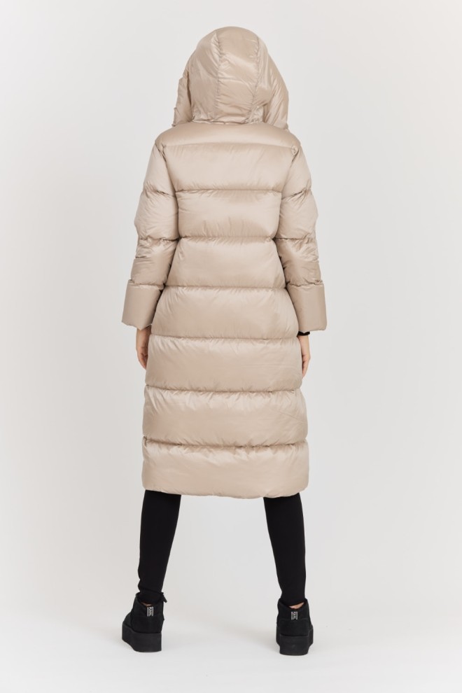 HETREGO Beige Women's Karen Woman Quilted Down Coat