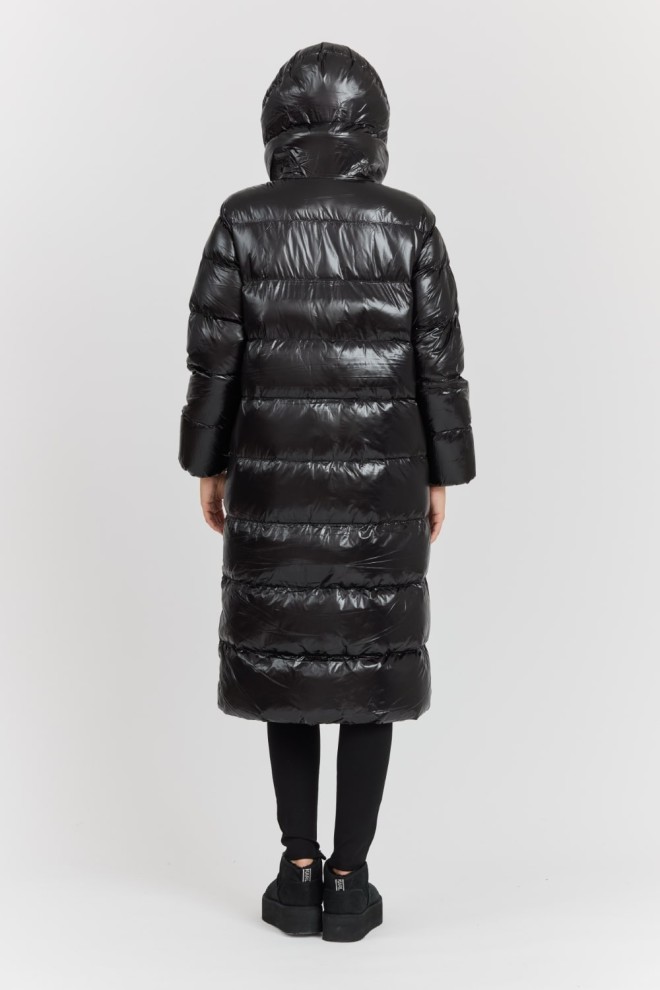 HETREGO Czarny damski płaszcz puchowy Tara Woman Oversized Quilted Coat