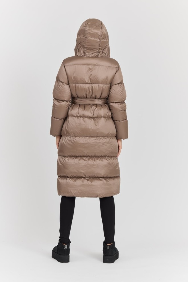 HETREGO Palton matlasat în jos Karen Woman bej pentru femei