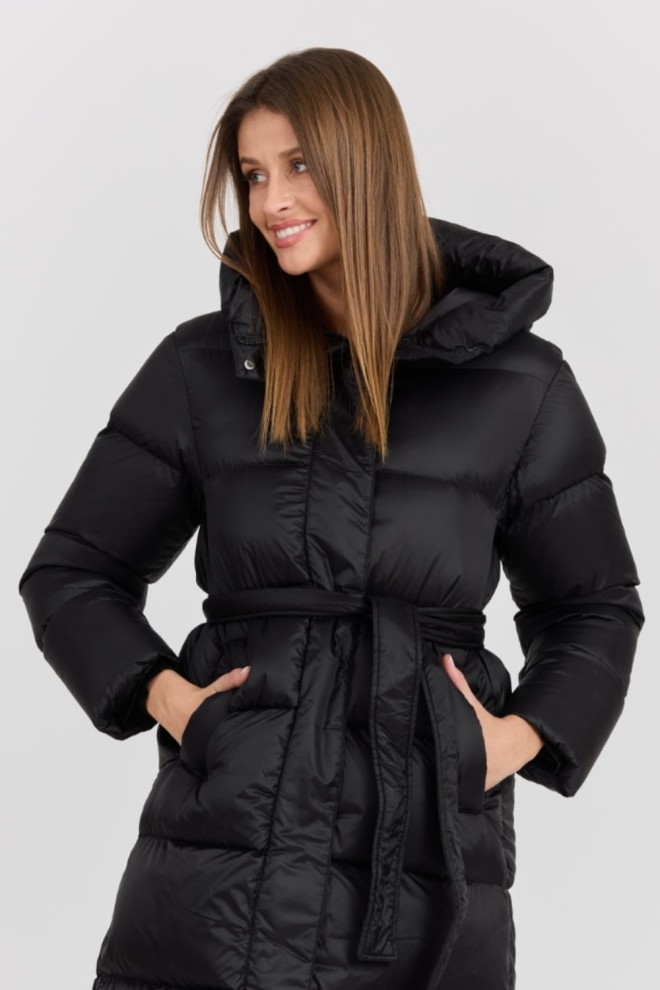 HETREGO Black Women's Karen Woman Quilted Down Coat