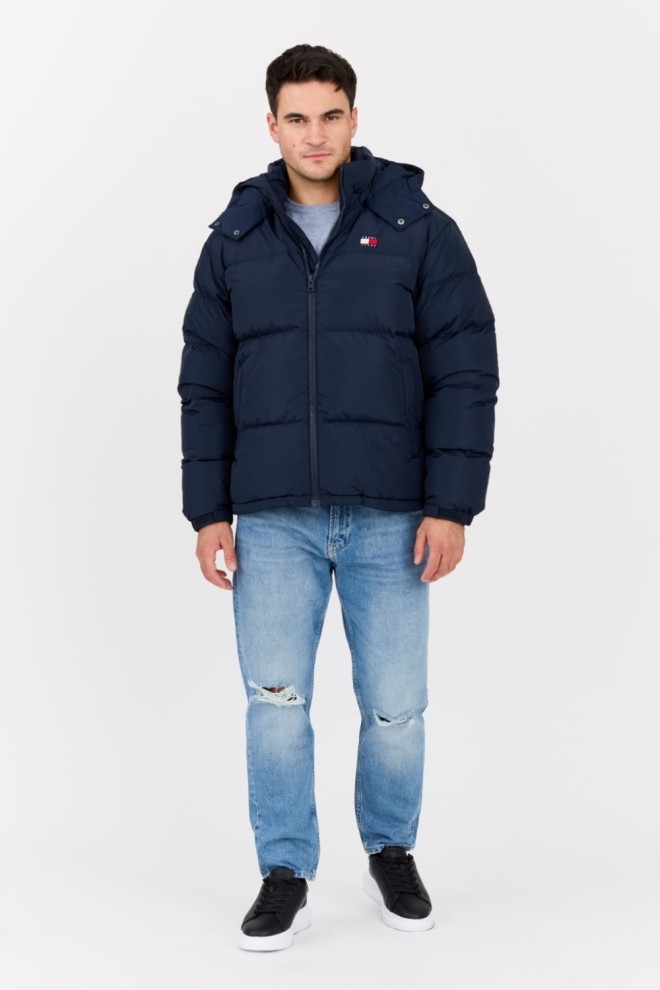 TOMMY JEANS Navy blue down men's Alaska jacket