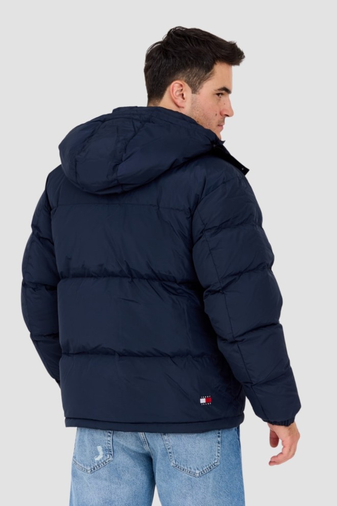 TOMMY JEANS Navy blue down men's Alaska jacket