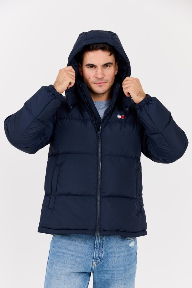 TOMMY JEANS Navy blue down men's Alaska jacket