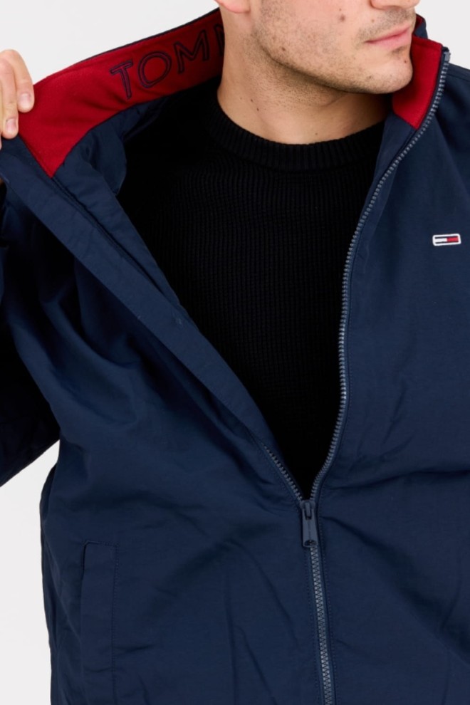 TOMMY JEANS Jachetă de tranziție albastru marin pentru bărbați, cu mici detalii logo