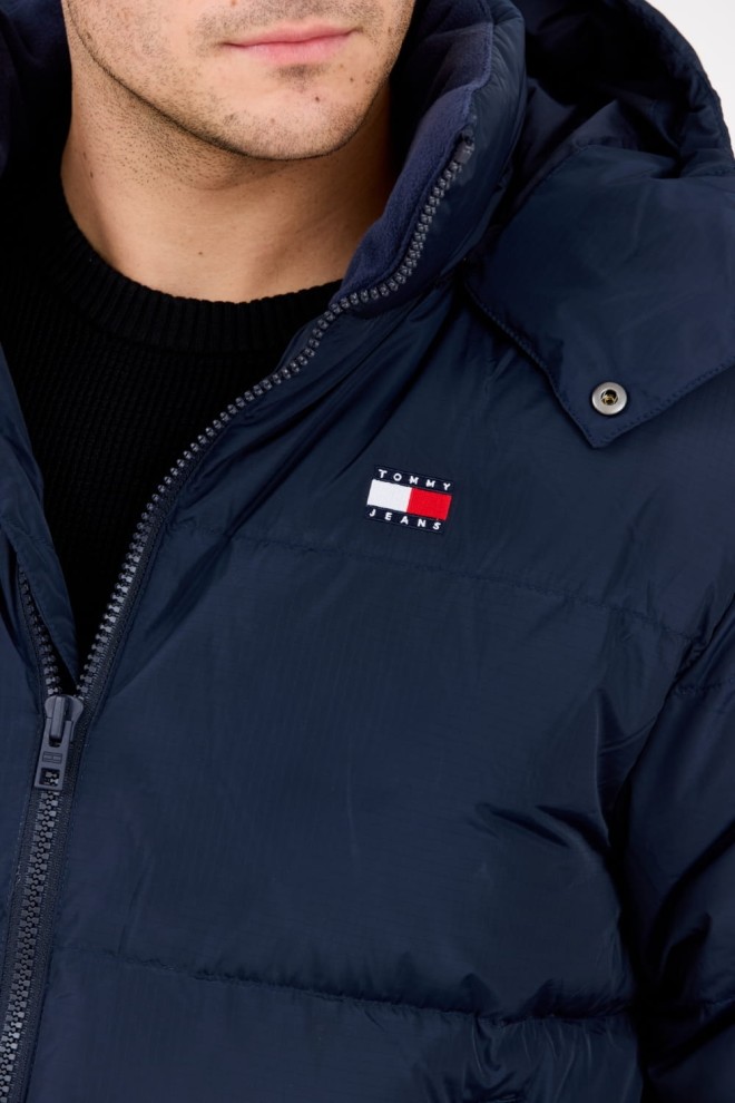 TOMMY JEANS Jachetă bleumarin pentru bărbați cu logo mare Alaska