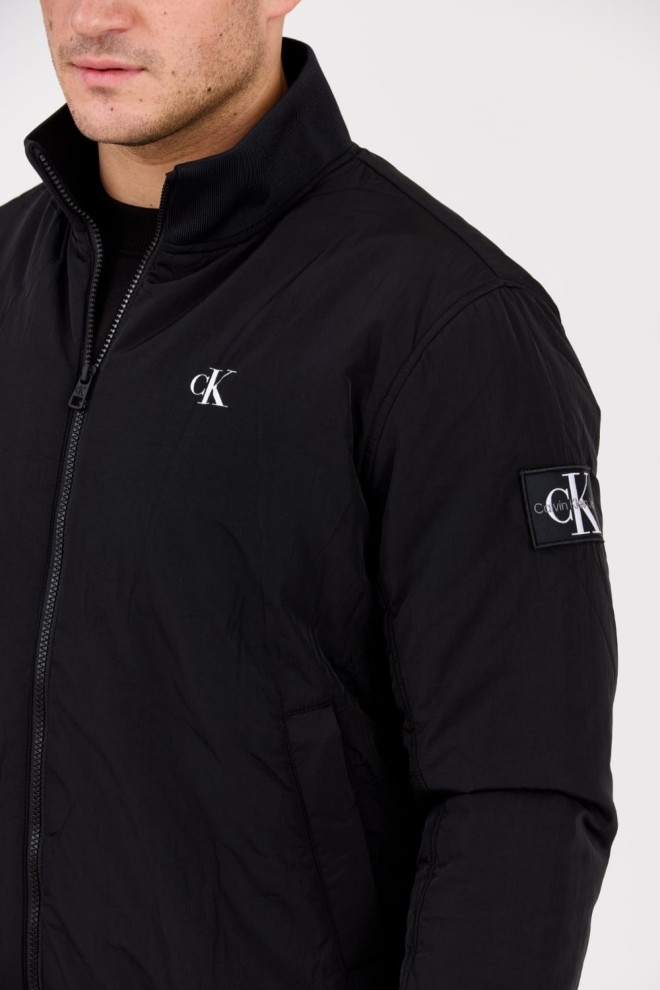 CALVIN KLEIN Black men's Harrington transitional jacket