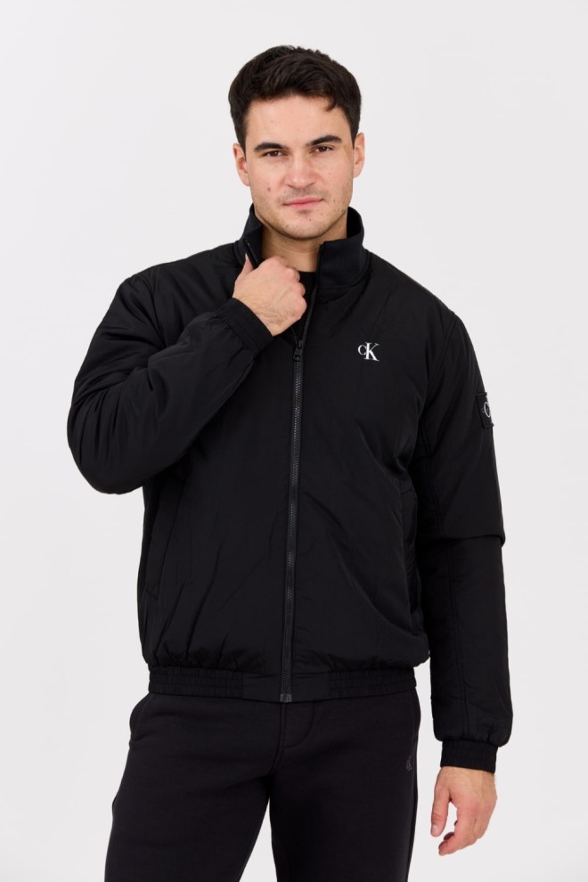 CALVIN KLEIN Black men's Harrington transitional jacket