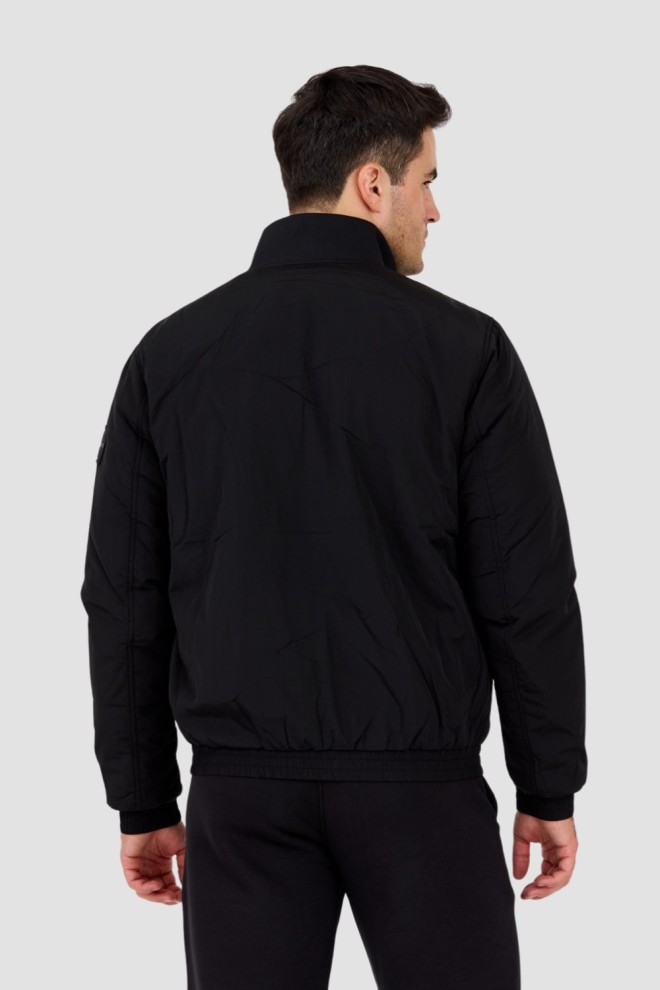 CALVIN KLEIN Black men's Harrington transitional jacket