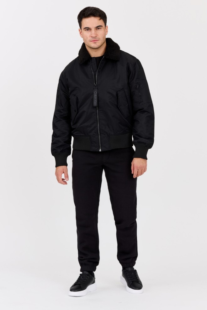 CALVIN KLEIN Black men's bomber jacket