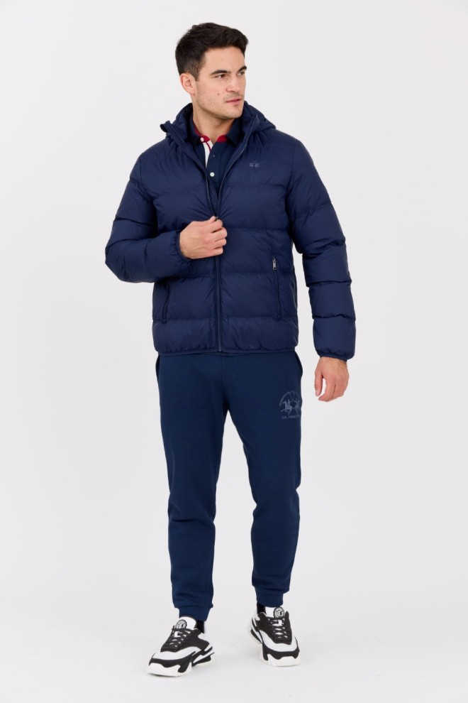 LA MARTINA Bărbați albastru marin matlasat Outerwear Basic Nylon sacou