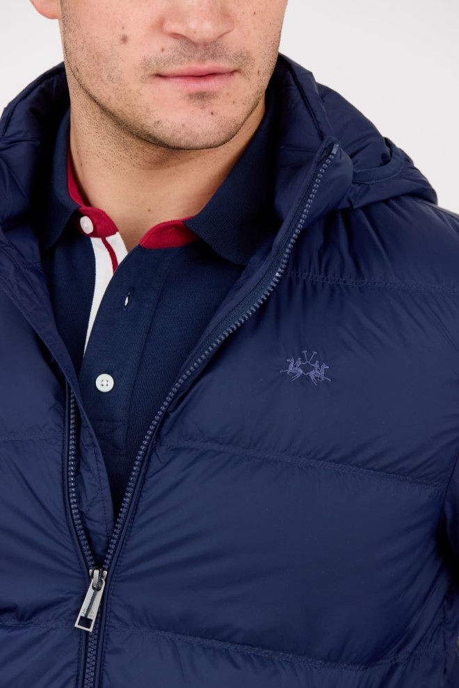 LA MARTINA Bărbați albastru marin matlasat Outerwear Basic Nylon sacou