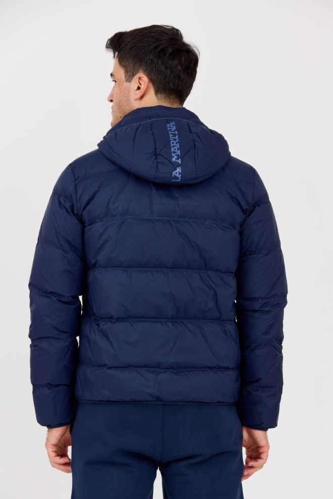 LA MARTINA Navy blue quilted men's Outerwear Basic Nylon jacket