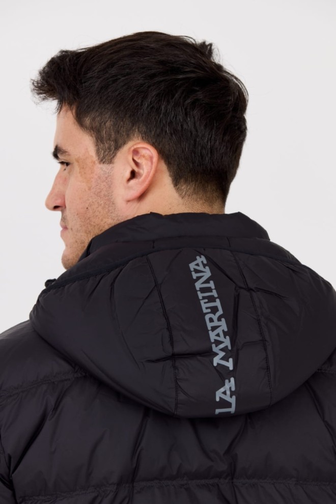 LA MARTINA MAN Black matlasat bărbați Outerwear Basic Nylon sacou