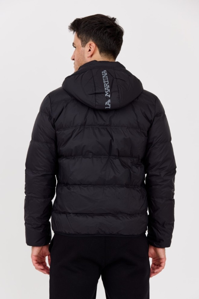 LA MARTINA MAN Black matlasat bărbați Outerwear Basic Nylon sacou