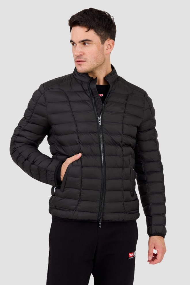 DIESEL Black quilted men's W-PILOT jacket