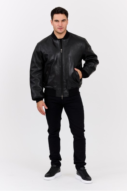 DIESEL Black leather men's...