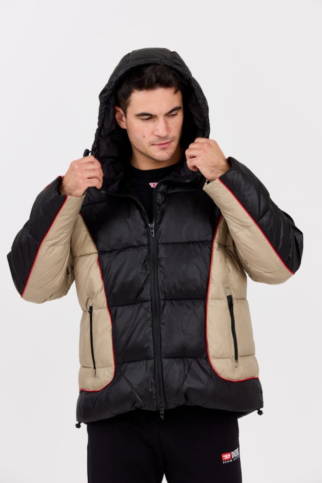 DIESEL Geacă neagră W-OSTEND pentru bărbați