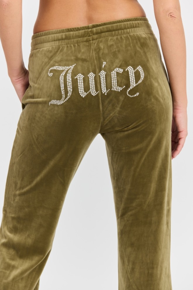 JUICY COUTURE Damskie zielone spodnie dresowe Tina Track Pant