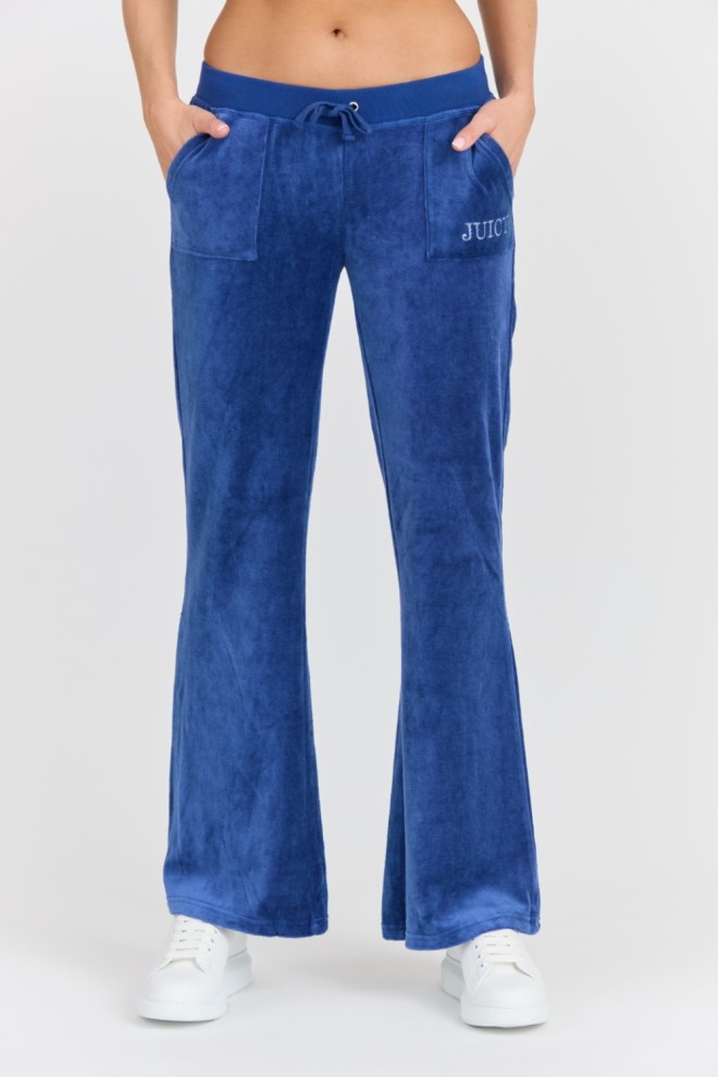 Pantaloni cu talie joasă JUICY COUTURE pentru femei, albastru Heritage Crown Caisa