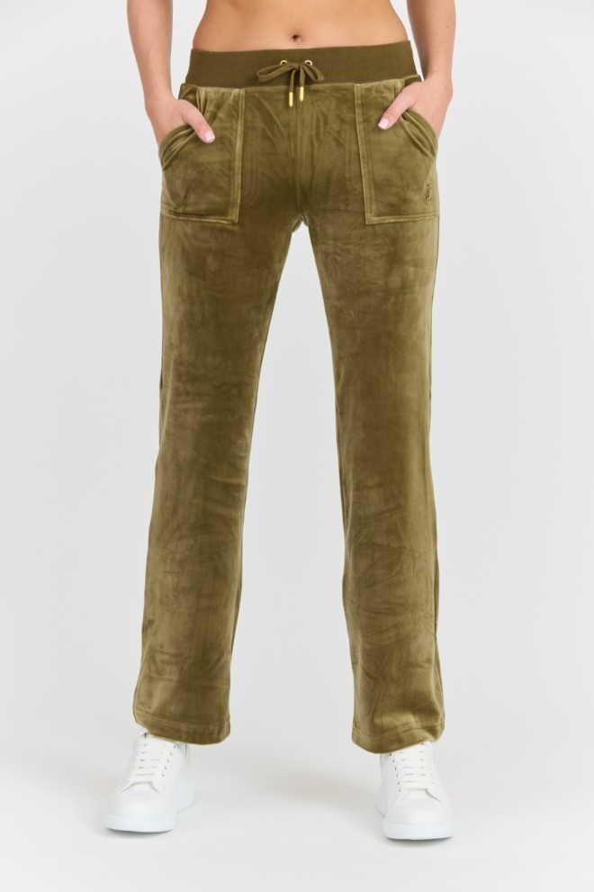 Pantaloni verde Del Ray Gold HW pentru femei JUICY COUTURE 