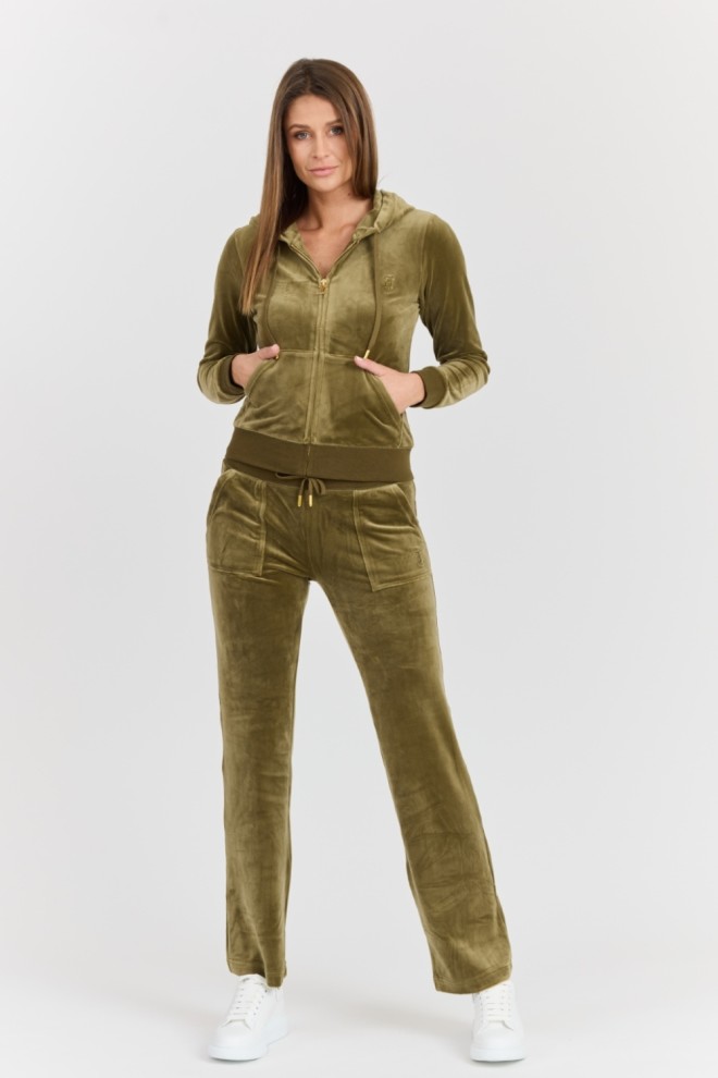 Pantaloni verde Del Ray Gold HW pentru femei JUICY COUTURE 