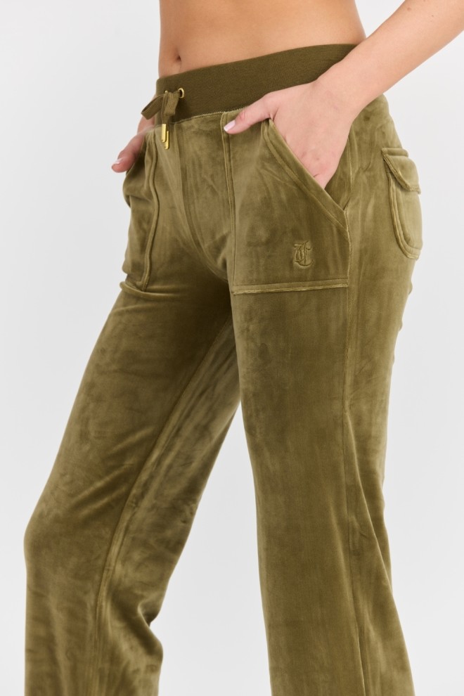 Pantaloni verde Del Ray Gold HW pentru femei JUICY COUTURE 
