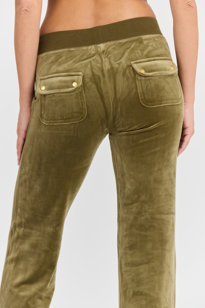 JUICY COUTURE Women's Green Del Ray Gold HW Pants