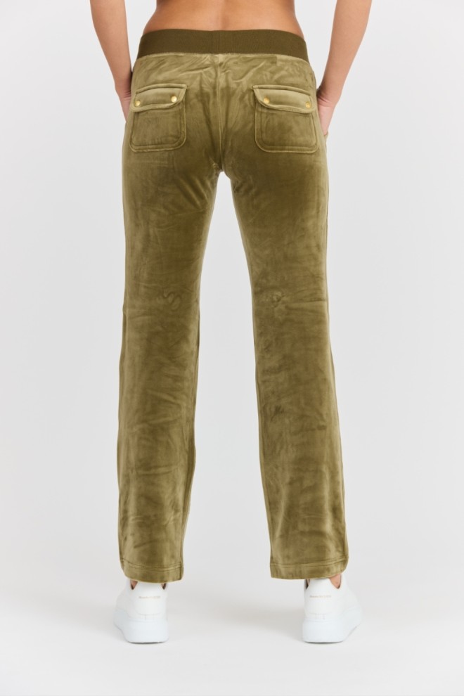 Pantaloni verde Del Ray Gold HW pentru femei JUICY COUTURE 