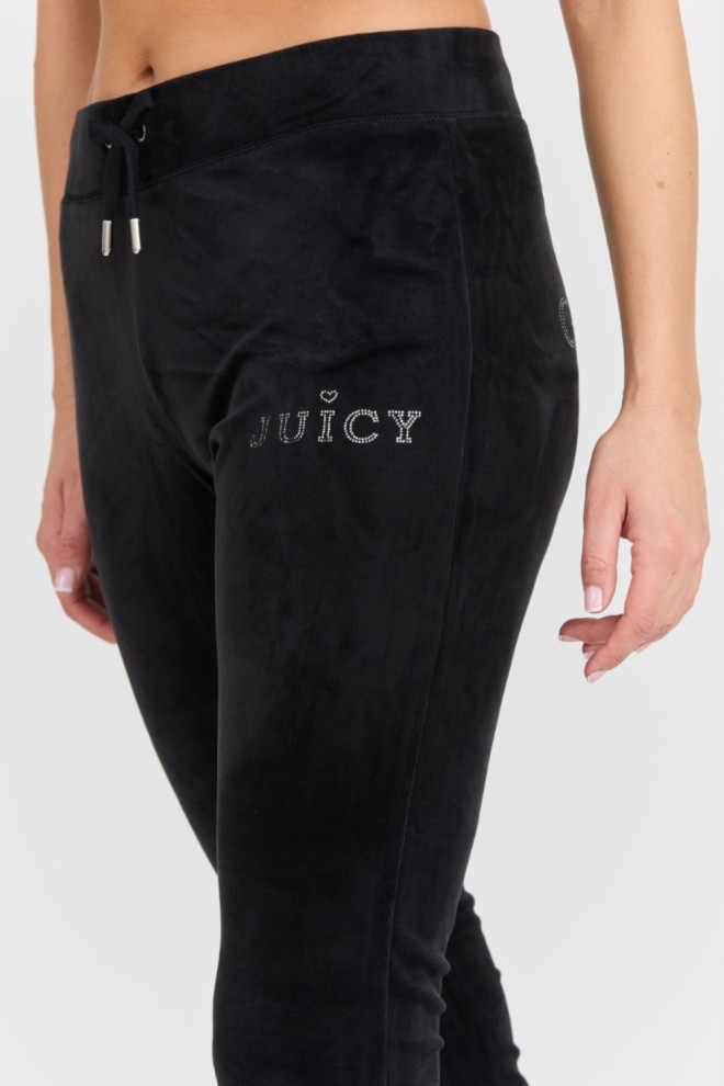 JUICY COUTURE Czarne damskie spodnie dresowe Lisa Regal