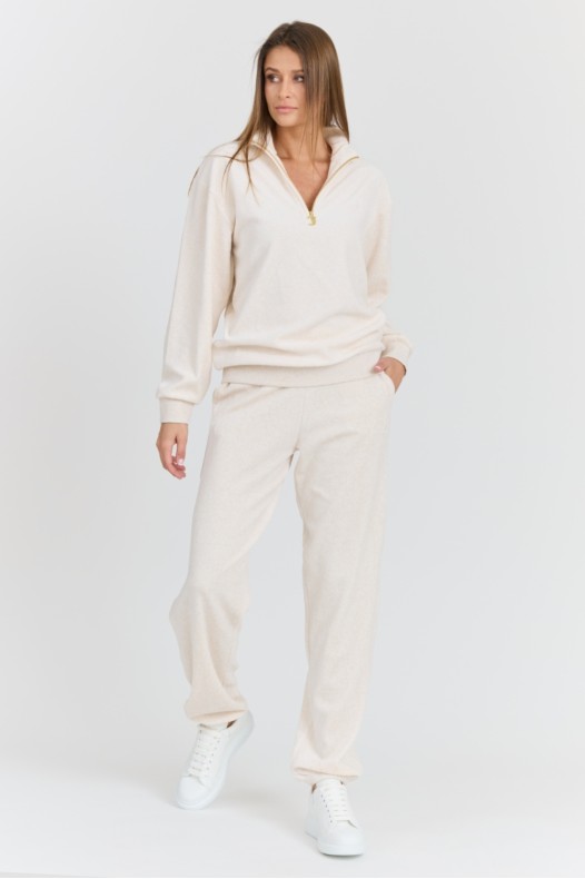 Pantaloni de trening bej...