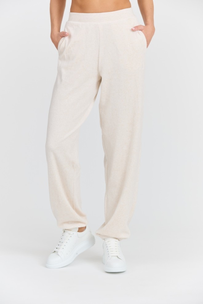 Pantaloni de trening bej Davidson Gold pentru femei JUICY COUTURE 