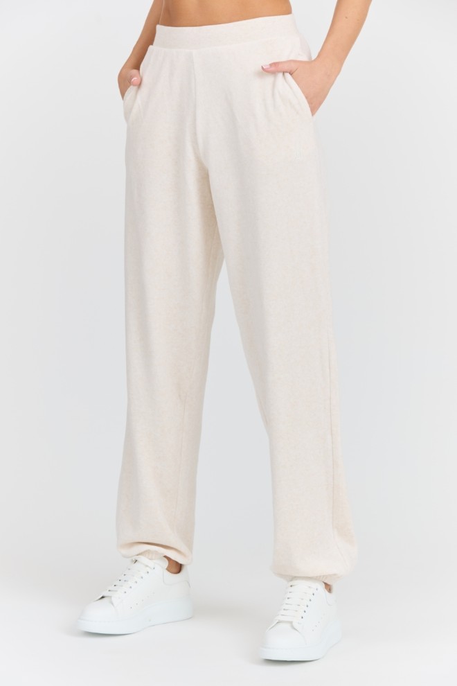 Pantaloni de trening bej Davidson Gold pentru femei JUICY COUTURE 