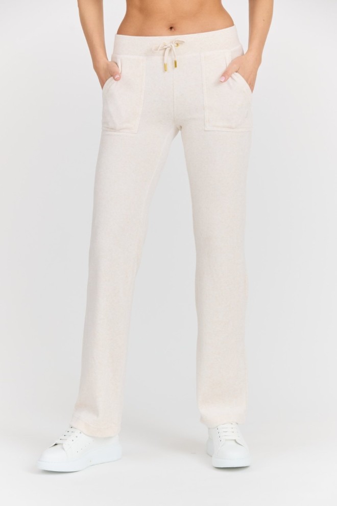 JUICY COUTURE Pantaloni de trening bej pentru femei Del Ray Gold HW