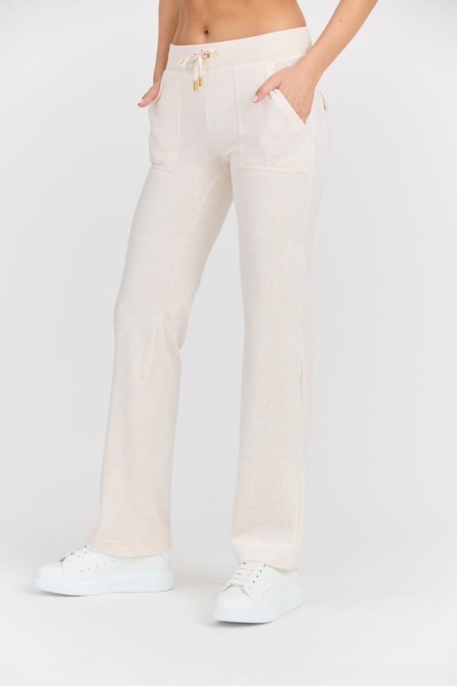 JUICY COUTURE Pantaloni de trening bej pentru femei Del Ray Gold HW