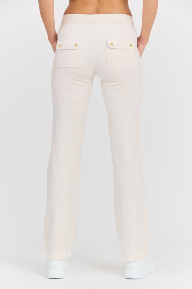 JUICY COUTURE Pantaloni de trening bej pentru femei Del Ray Gold HW