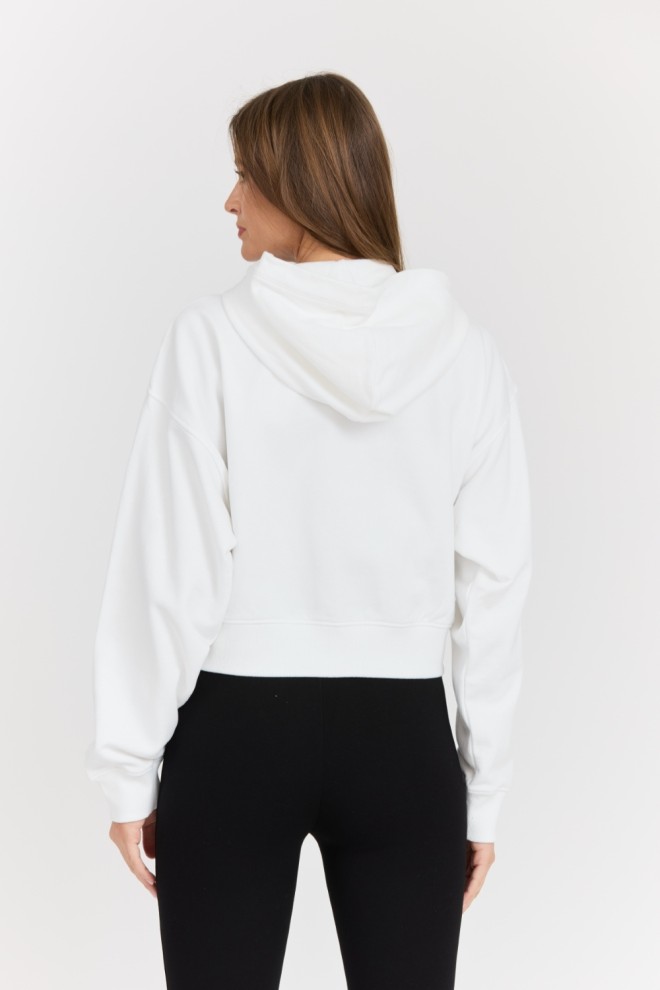 CALVIN KLEIN White women's zip-up hoodie