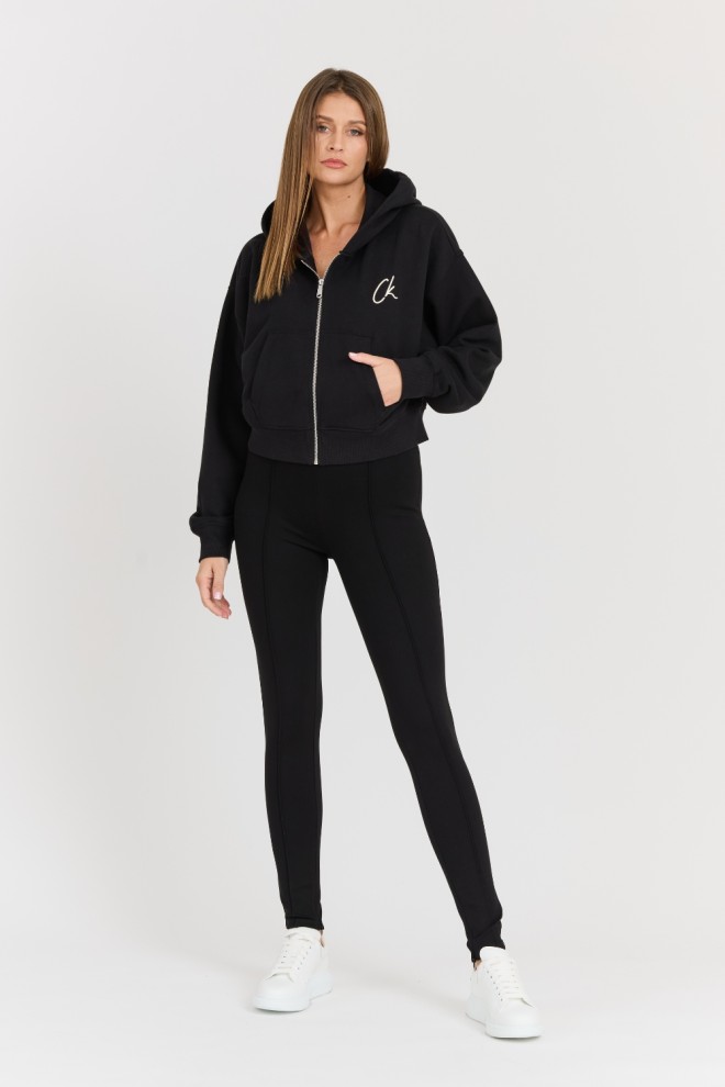 CALVIN KLEIN Black women's zip-up hoodie