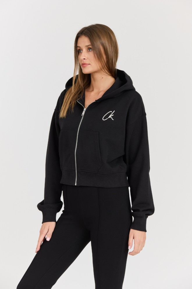 CALVIN KLEIN Black women's zip-up hoodie