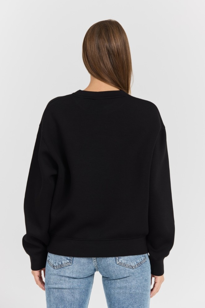 GUESS Black Women's Cecilia Zirconia Sweatshirt