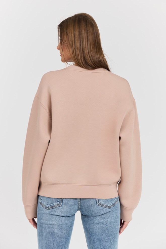 GUESS Beige sweatshirt with zircons Cecilia