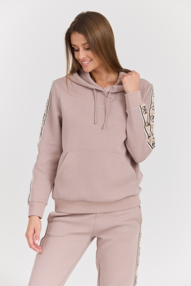 GUESS Women's Taupe Carla Hooded Sweatshirt