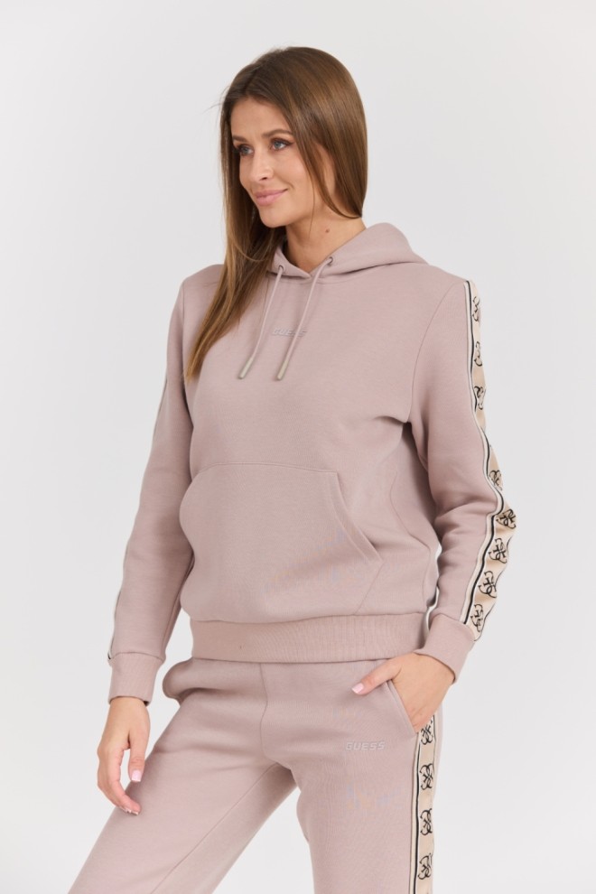 GUESS Women's Taupe Carla Hooded Sweatshirt